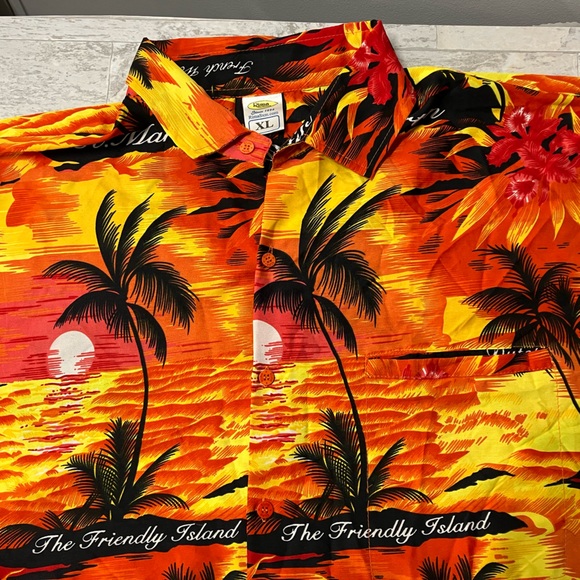 RIMA Other - Rima ORANGE SUNSET Men’s XL Hawaiian shirt
